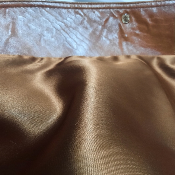 Vintage late 70/Early 80 London Fog 2 button distress Carmel Leather Blazer 40L - Picture 6 of 12